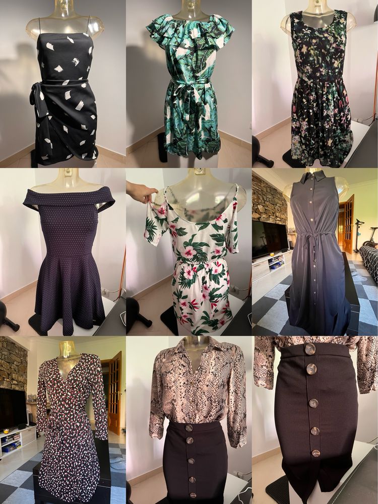 7 vestidos diferentes e uma saia