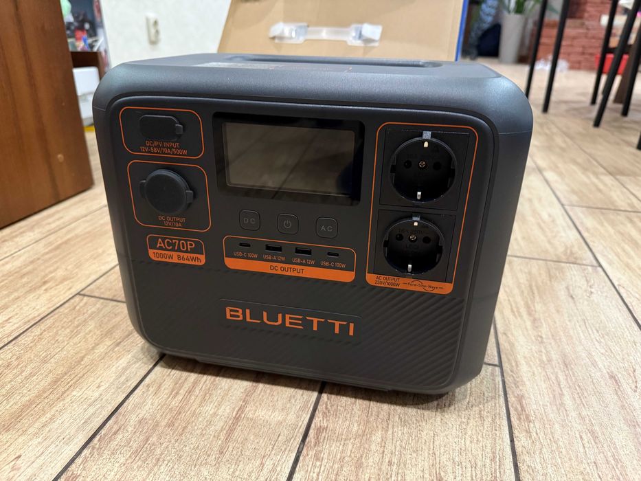 Зарядна станція Bluetti AC70P, 1000 Вт, 864 Вт*год (ДБЖ, UPS) Вживана