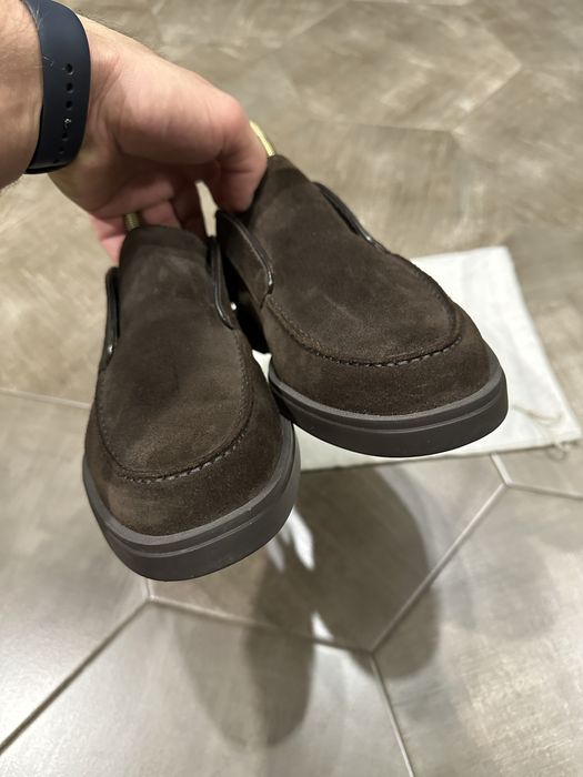 Замшевые лоферы Santoni