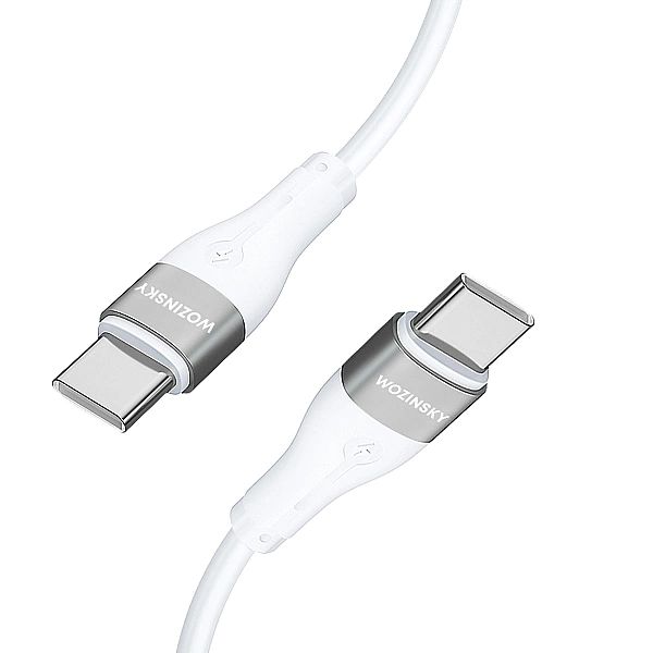 Kabel Wozinsky WSTCC1 USB-C / USB-C PD 65W 1 m - biały