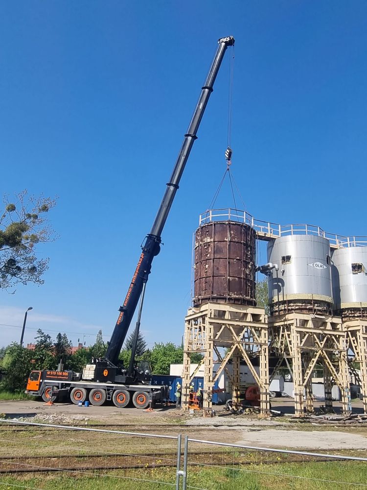 Usługi dźwigowe dźwig HDS transport koparka ładowarka