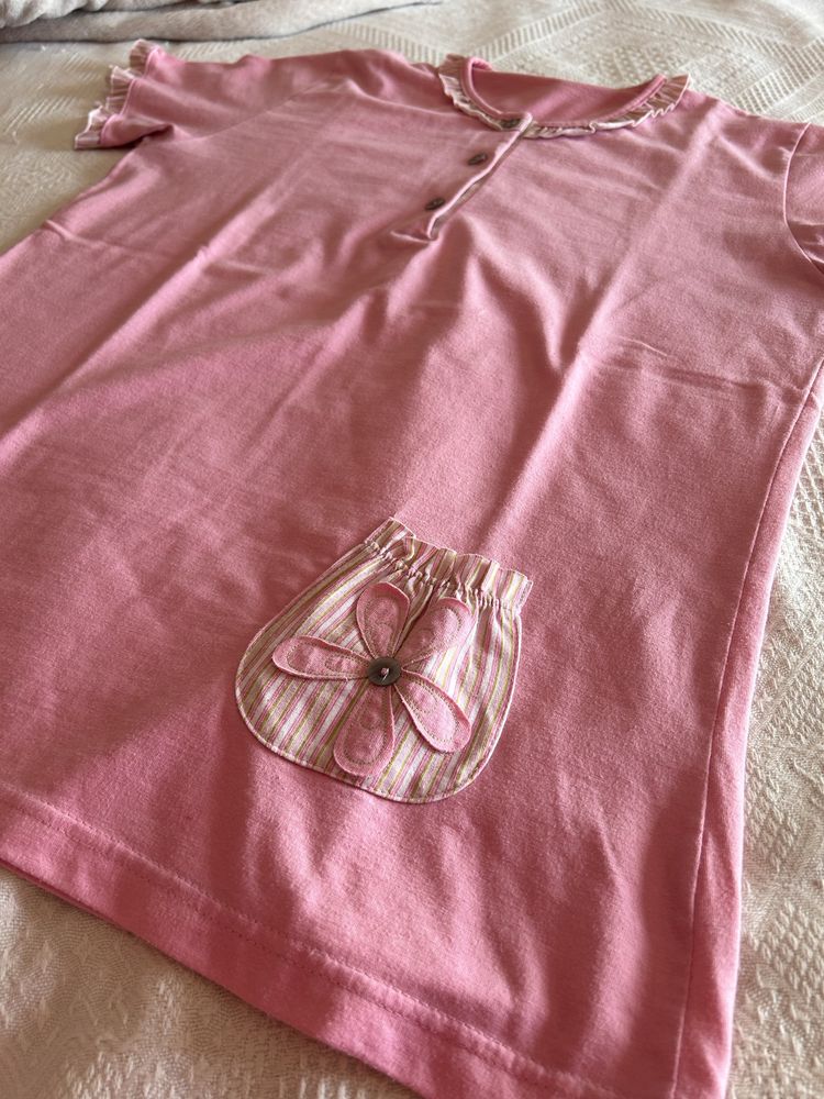 Pijama cor de rosa