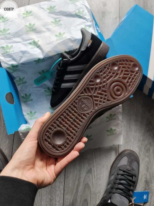 Мужские кроссовки Adidas Spezial Handball Cordura Black-Grey. 41-45