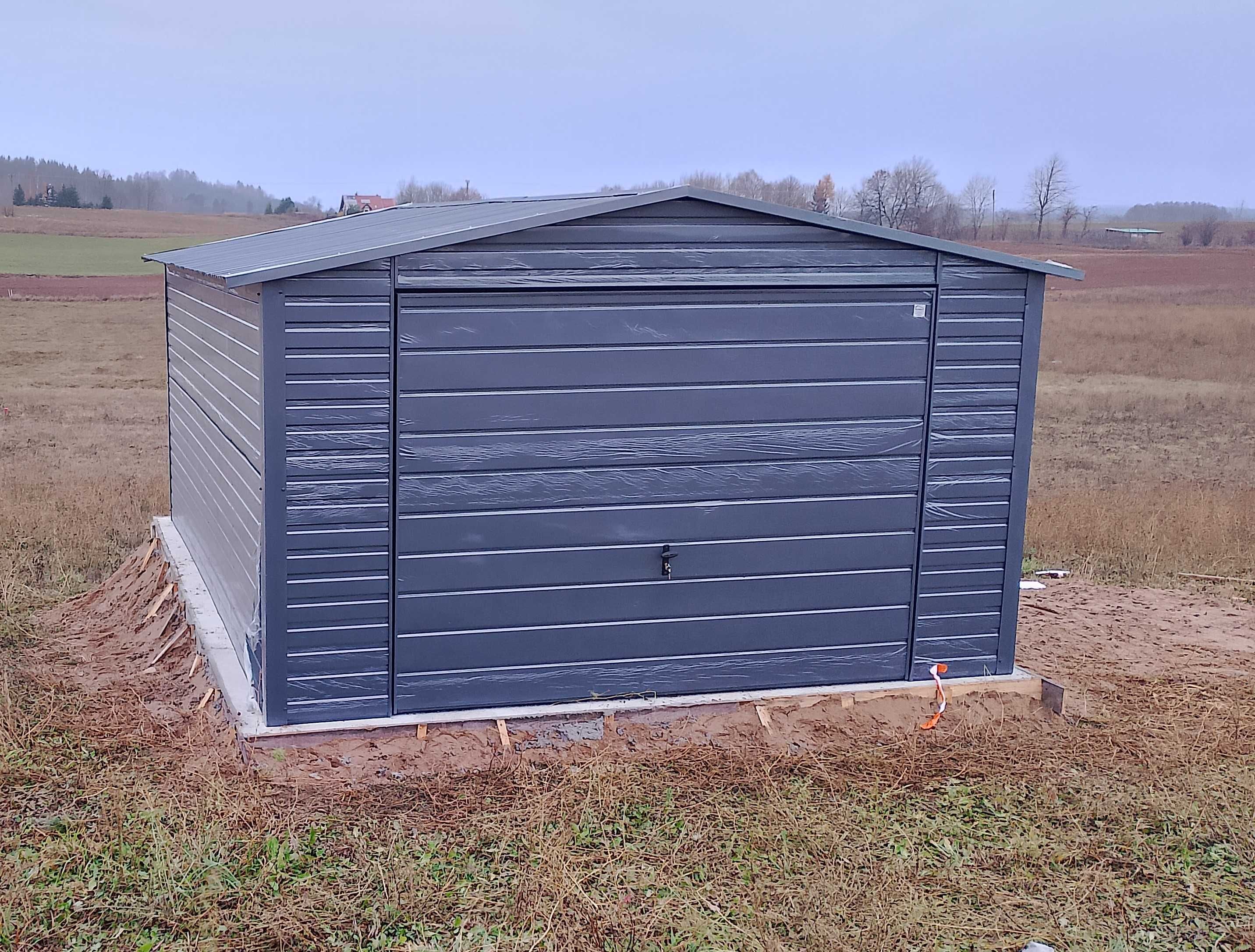 Garaż blaszany 6x5,5 w kolorze z palety ral konstrukcja ocynk