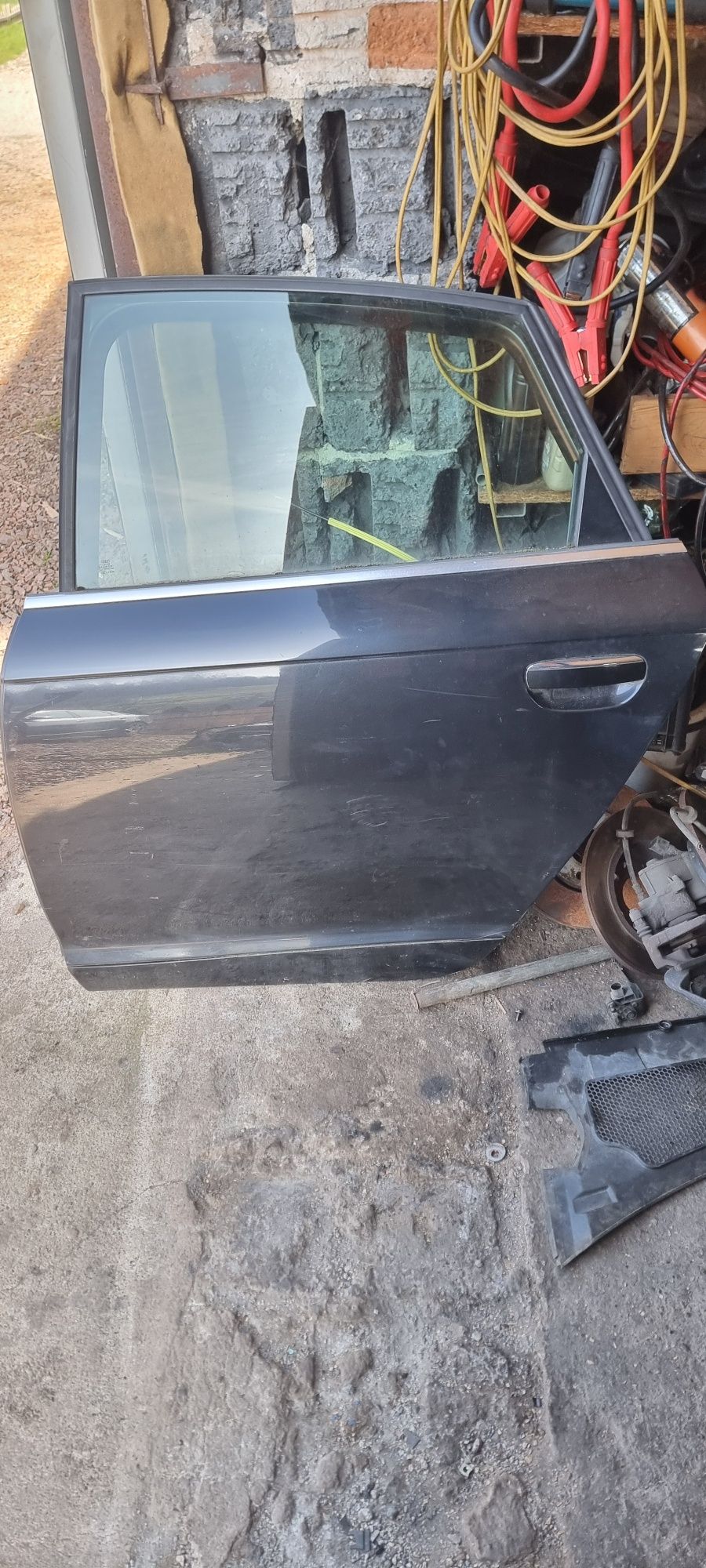 Audi a6 c6 drzwi tył lewe lz9w komplet