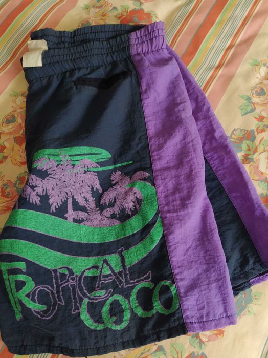 Calção banho para homem Tropical Coco tamanho L