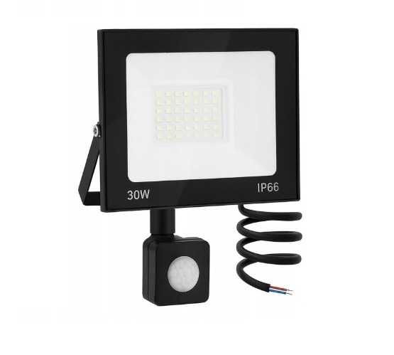 Lampa LED Halogenowa Naświetlacz 30W Duża Moc Czujnik Ruchu Reflektor