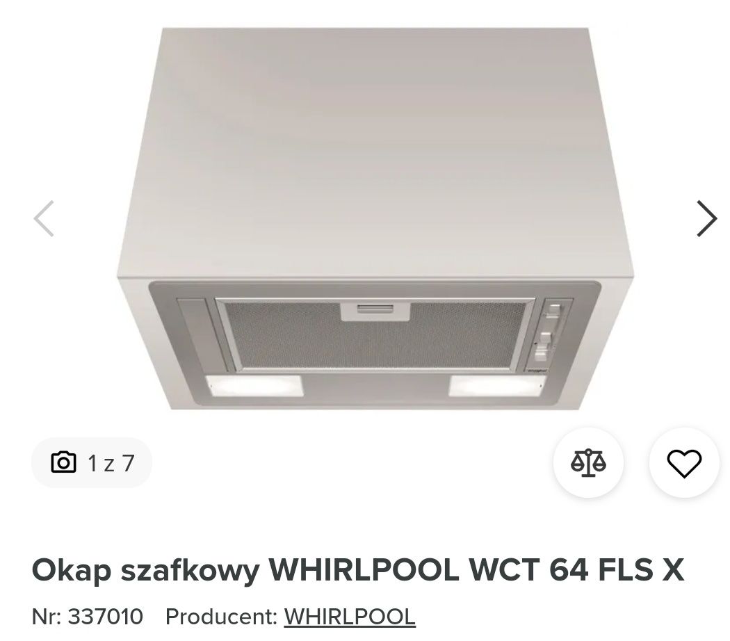 Filtr węglowy do okapu Whirlpool