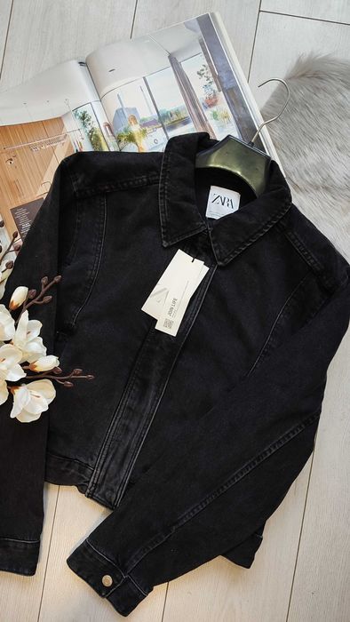 Джинсовая куртка на молнии от Zara, M, L, оригинал, Испания