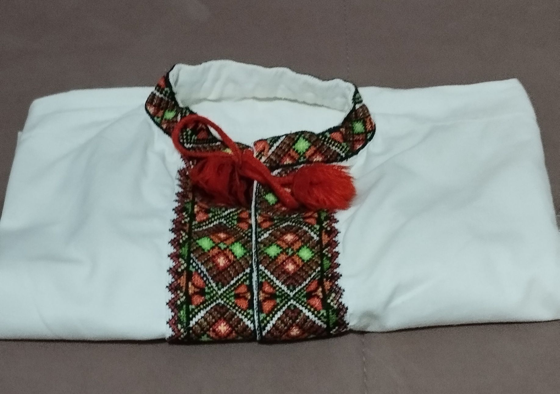 Вишиваночка колоритна сорочка козацька ручна робота 6-8р ріст 122-128