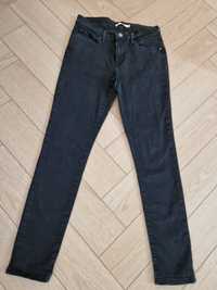 Jeansy damskie czarne Levis 711 skinny