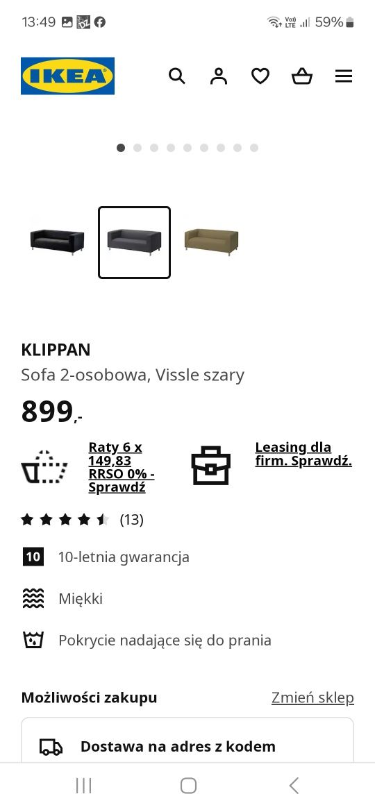 Sofa 2 osobowa Ikea