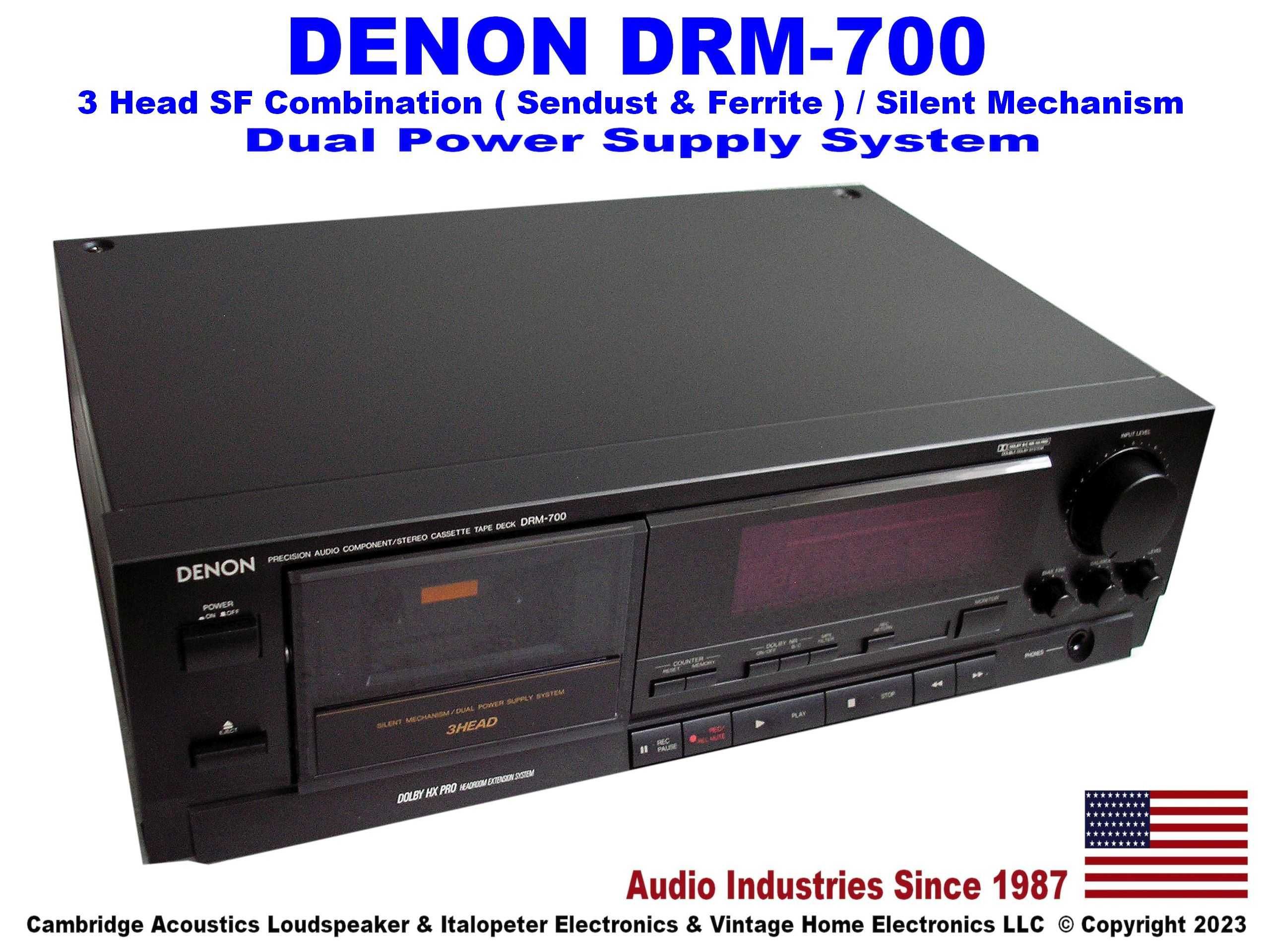 DENON DRM-700 / 3 HEAD Sendust / HI-END /1989r. / Nowy Nieużywany