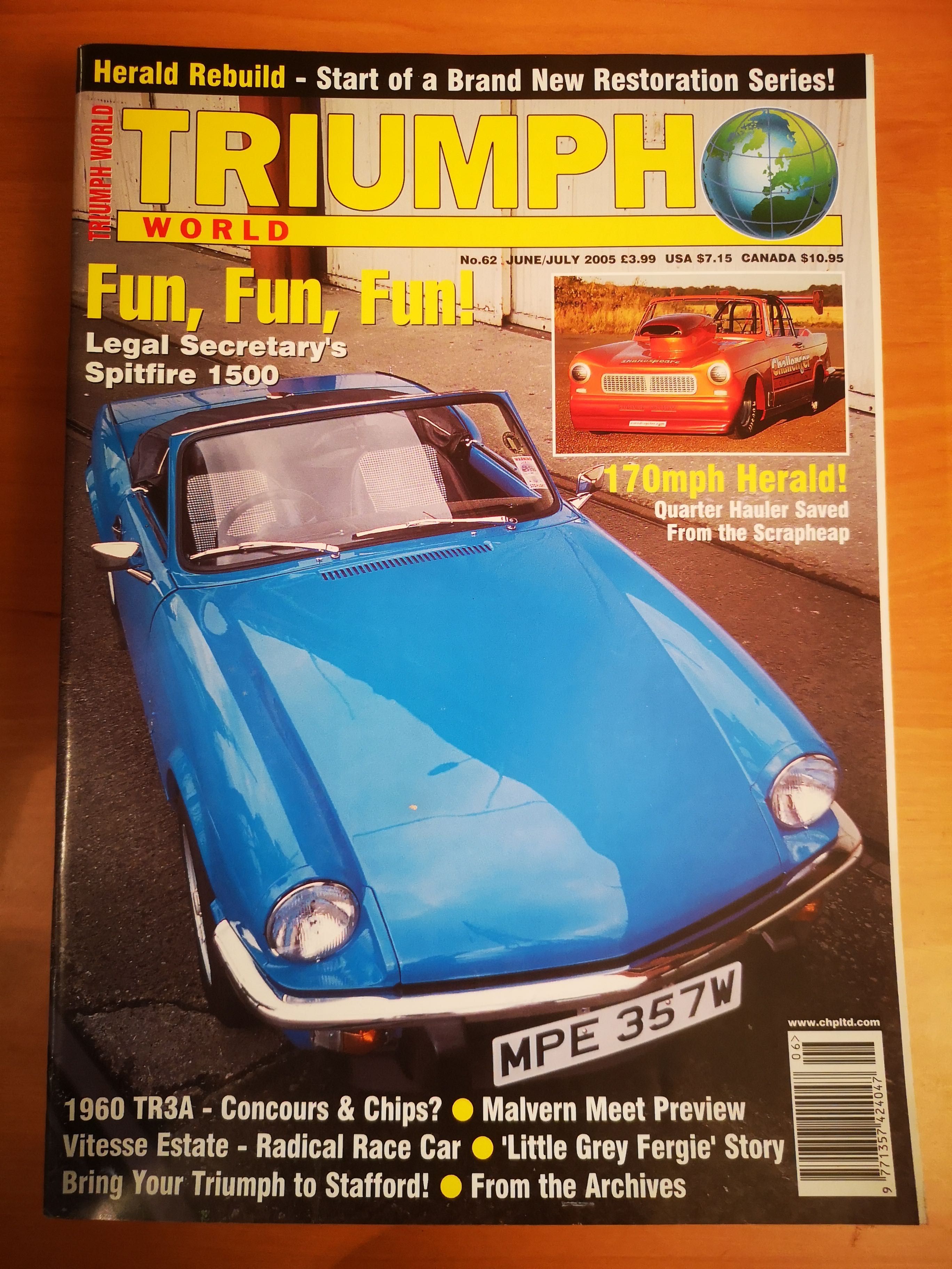 Revistas de Automóveis Clássicos Triumph World