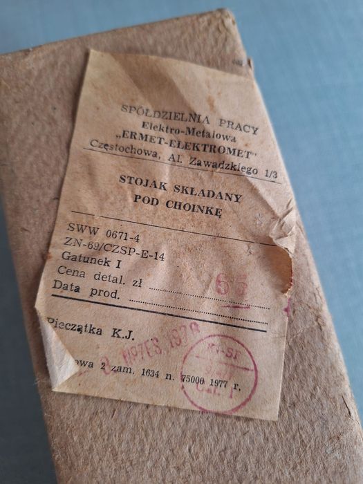 Stojak pod choinkę. 1977 rok.