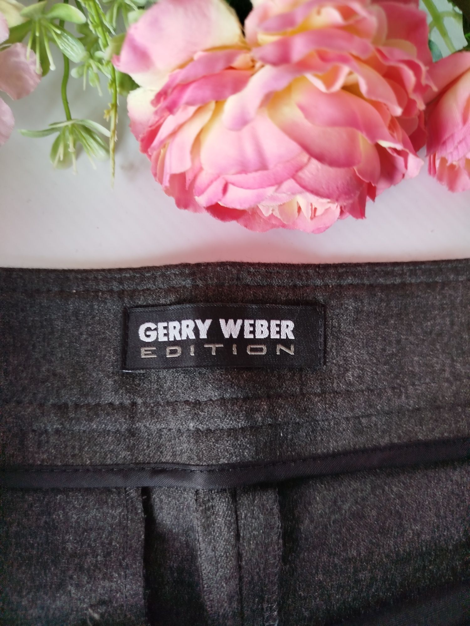 Ciemno szare klasyczne eleganckie spodnie damskie Gerry Weber 46 XXXL