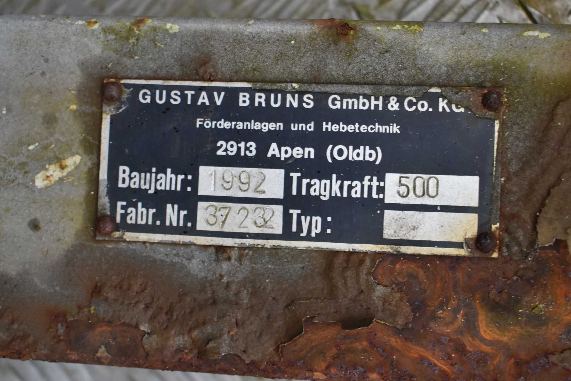 Winda załadowcza ładunkowa Gustav Bruns Ładowność 500kg Germany