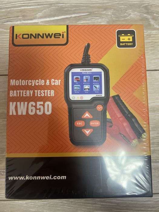 Konnwei KW650 тестер акумулятора автомобіля, діагностика АКБ