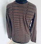 Guess by Marciano cienki brązowy męski T-Shirt longsleeve  r. M logowa