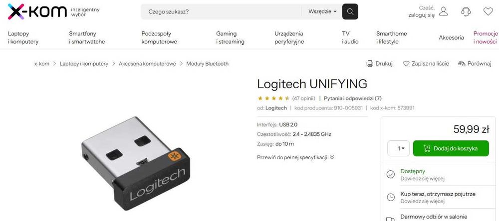 Klawiatura i mysz bezprzewodowa Logitech czarna MK270