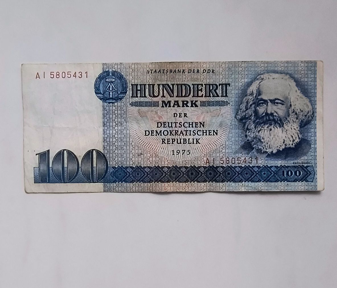 Banknot DDR nominał 100 marek stan bardzo dobry