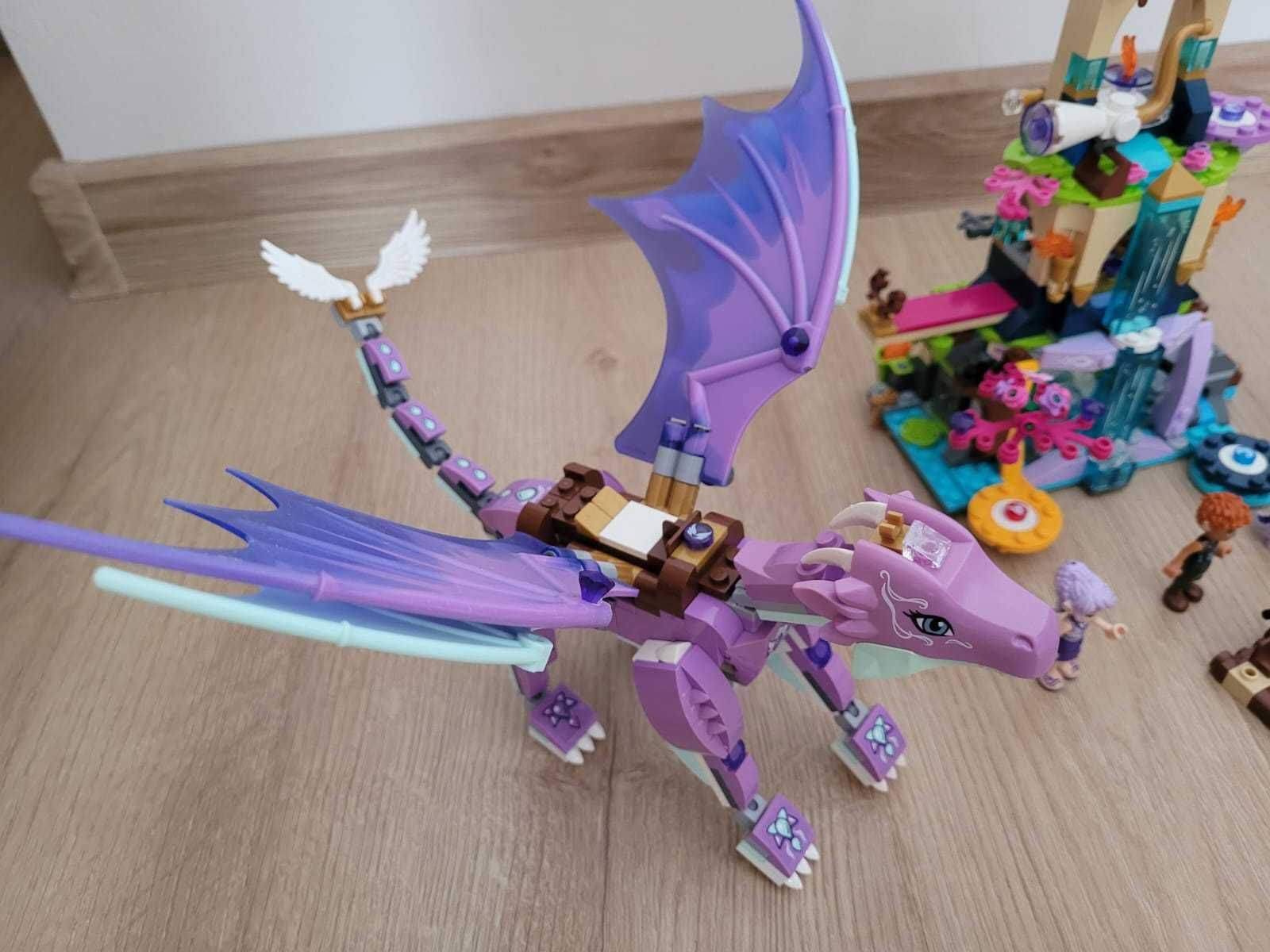 LEGO elves 41178 świątynia smoka, fioletowy smok