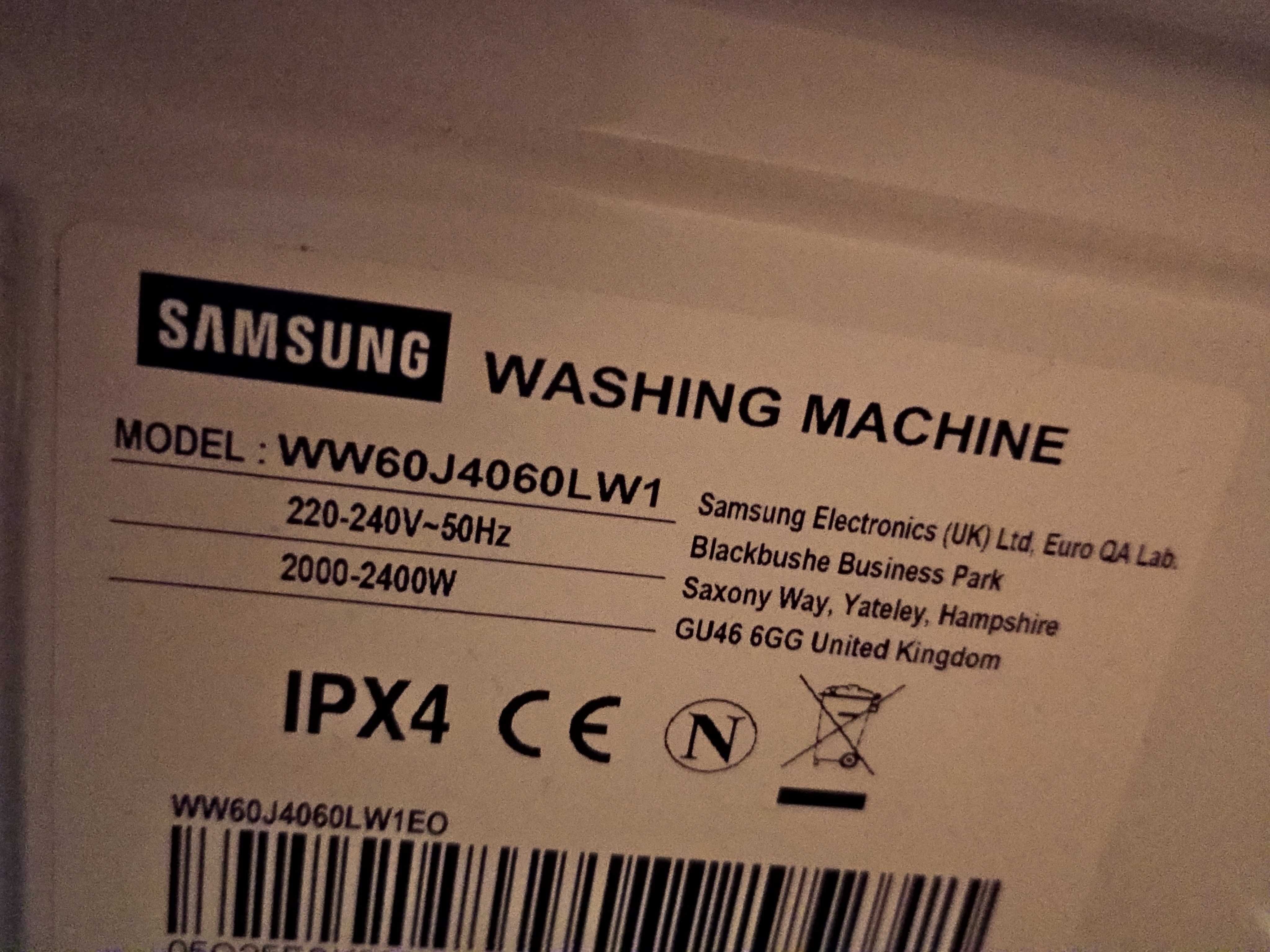 Pompa odpływowa Samsung EcoBuble WW60J4060LW1