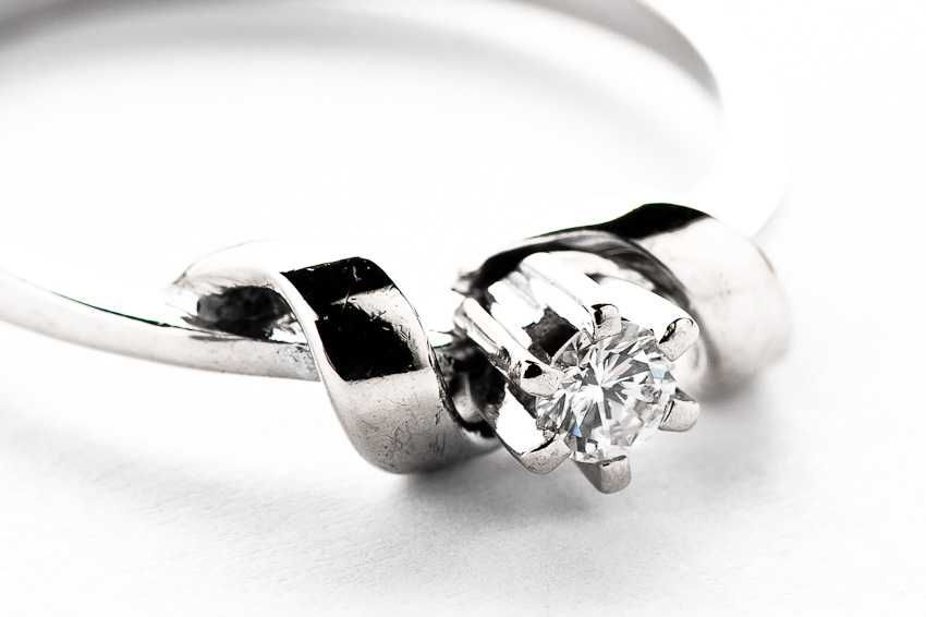 Śliczny Złoty Pierścionek - 14K - 2,16g - DIAMENT - KRAKÓW