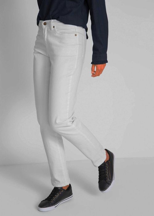 Jeans kolor biały Rozmiar 44 na wysokich