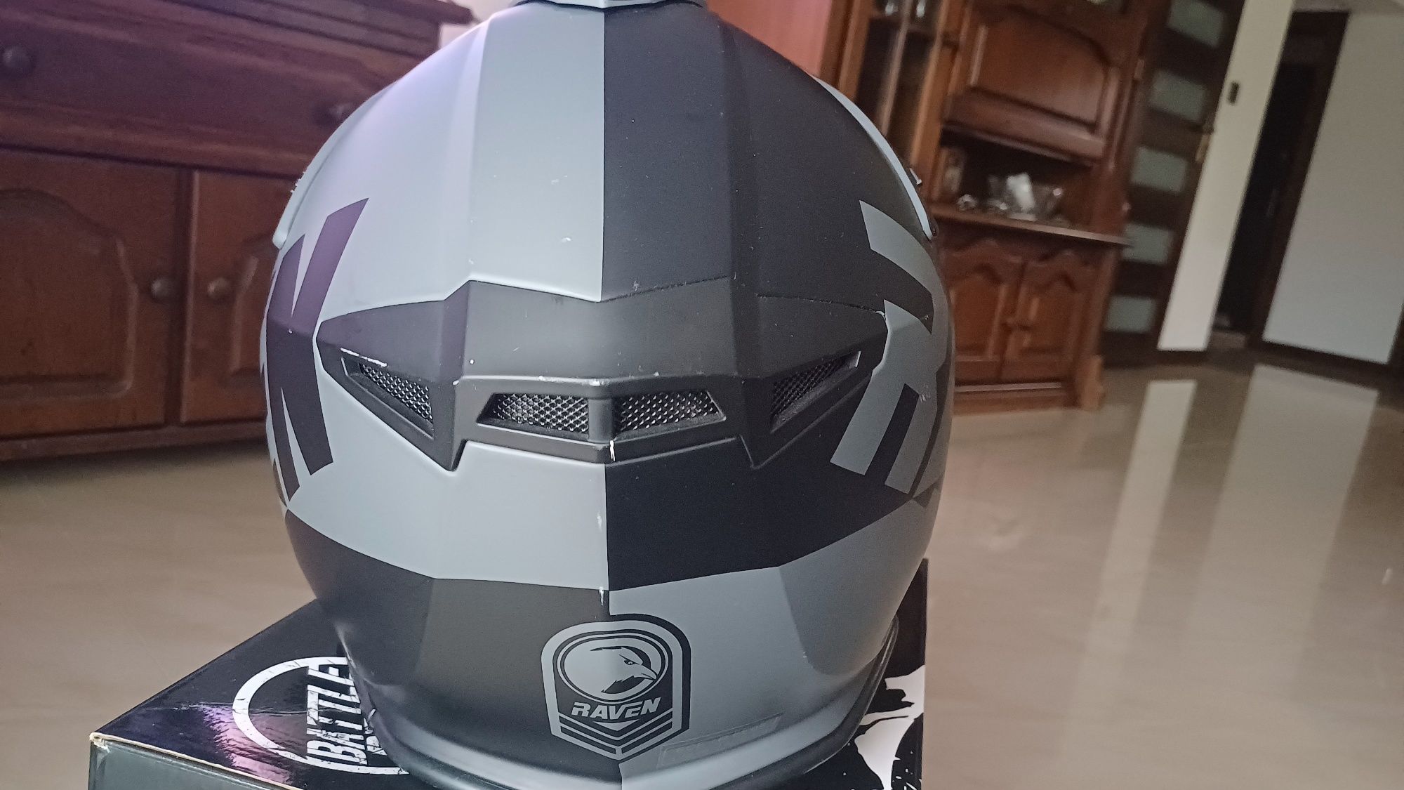 Kask motocyklowy + google