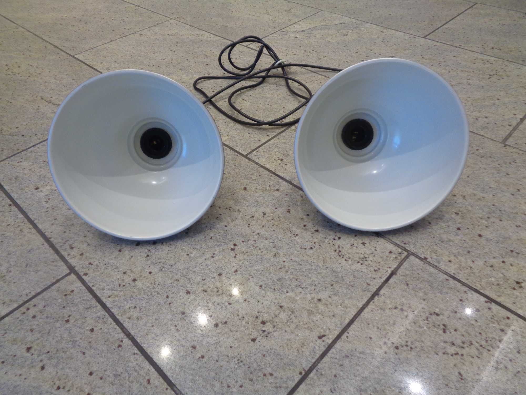 2 lampy wiszące aluminium wzornictwo przemysłowe długi kabel - 21,5 cm