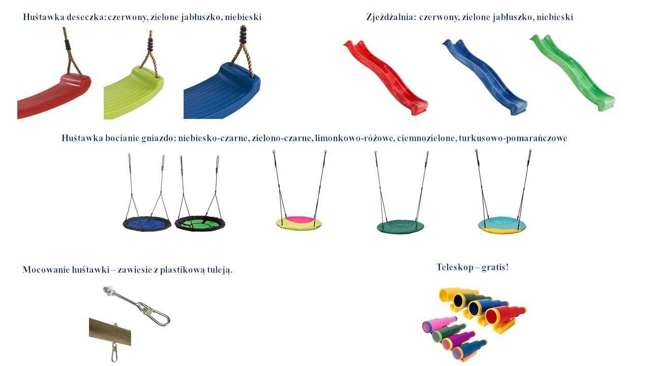Ogrodowy drewniany plac zabaw dla dzieci - dostępne od ręki!
