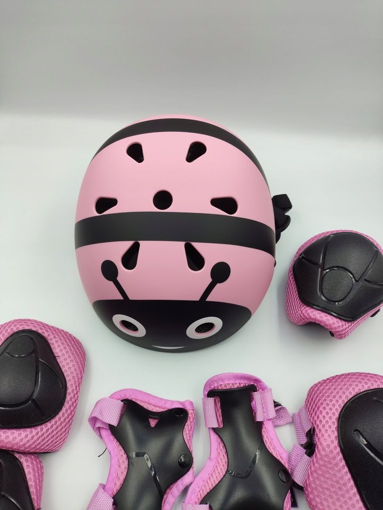 Kask dziecięcy dla dziewczynek rozmiar: 50-54 cm regulowany różowy
