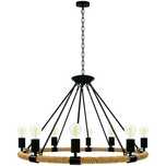 Lampa wisząca duża  Arthur 8 x 60 W E27 żyrandol koło boho