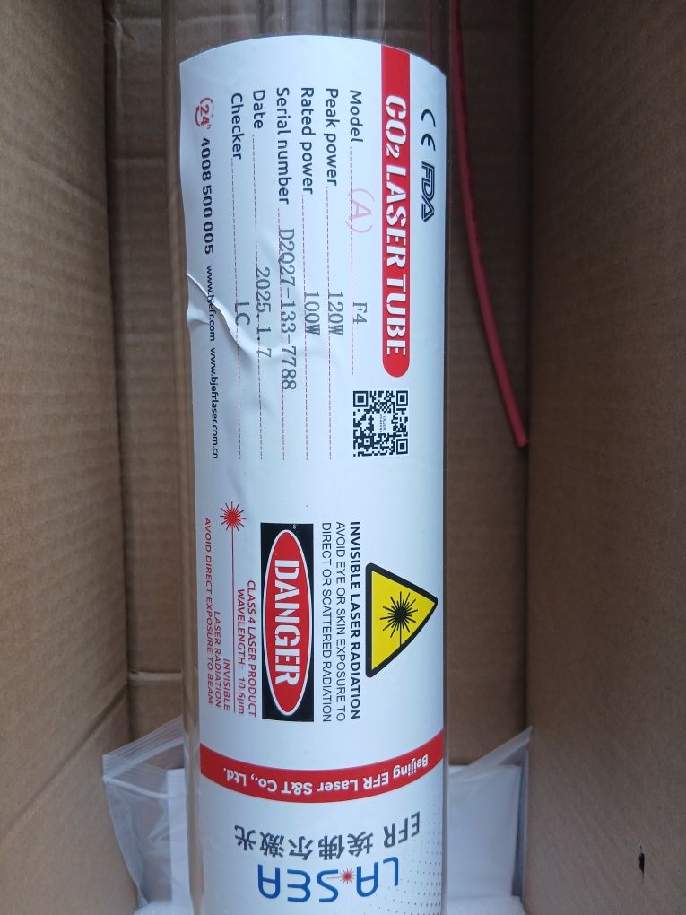 Tubo laser co2 50w 60w 80w 100w