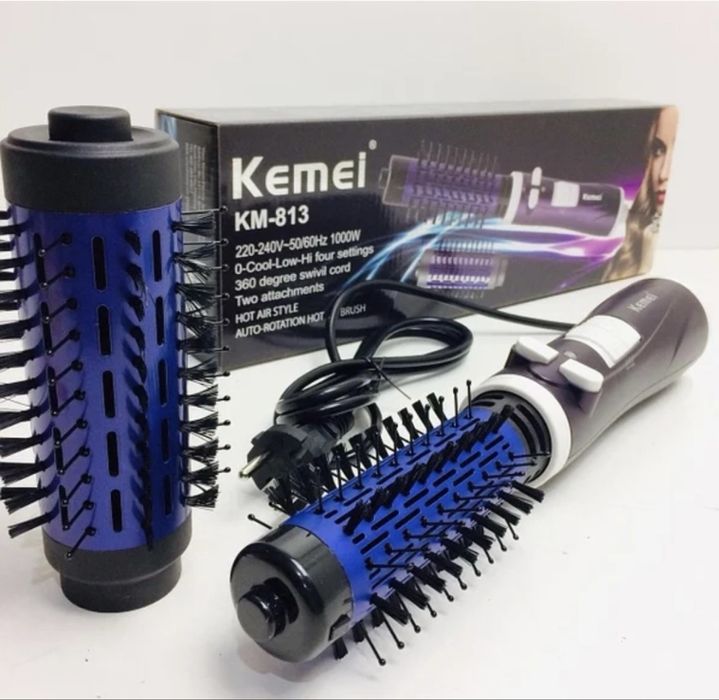 Фен-щетка для укладки Kemei