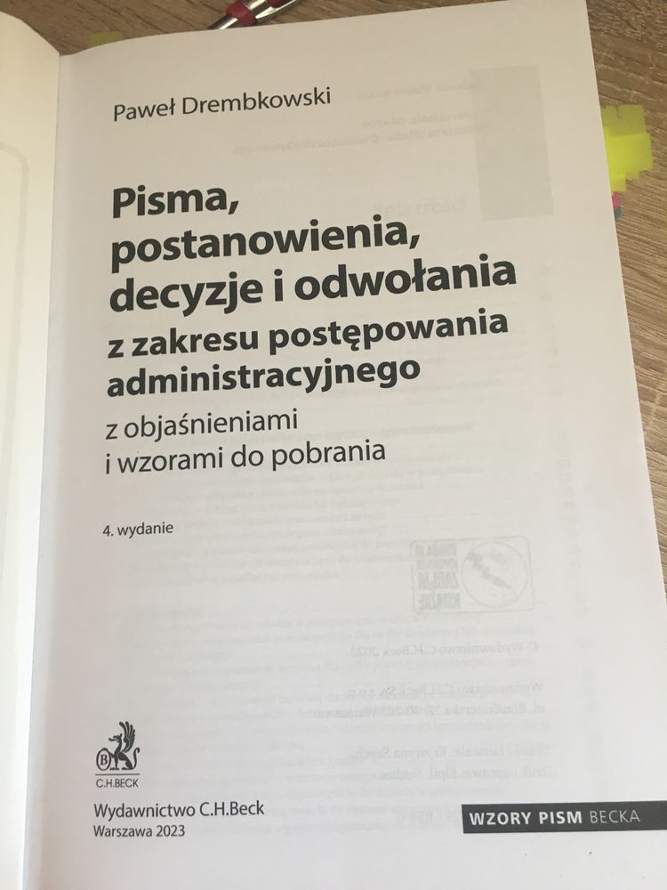 Pisma postanowienia decyzje i odwołania