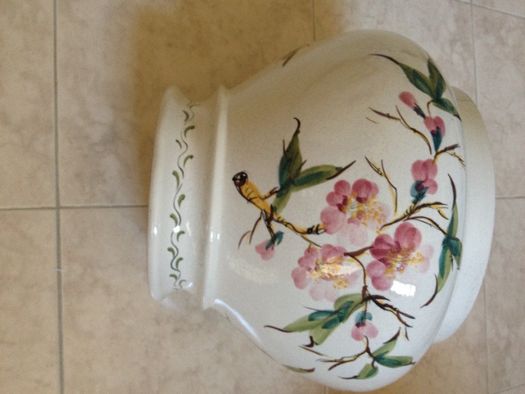 Vaso antigo pintado à mão em cerâmica, para plantas