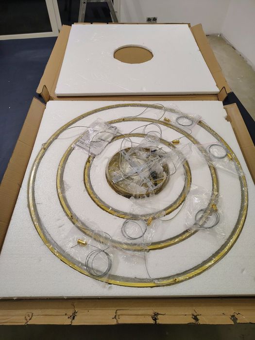 Lampa wisząca złote ringi