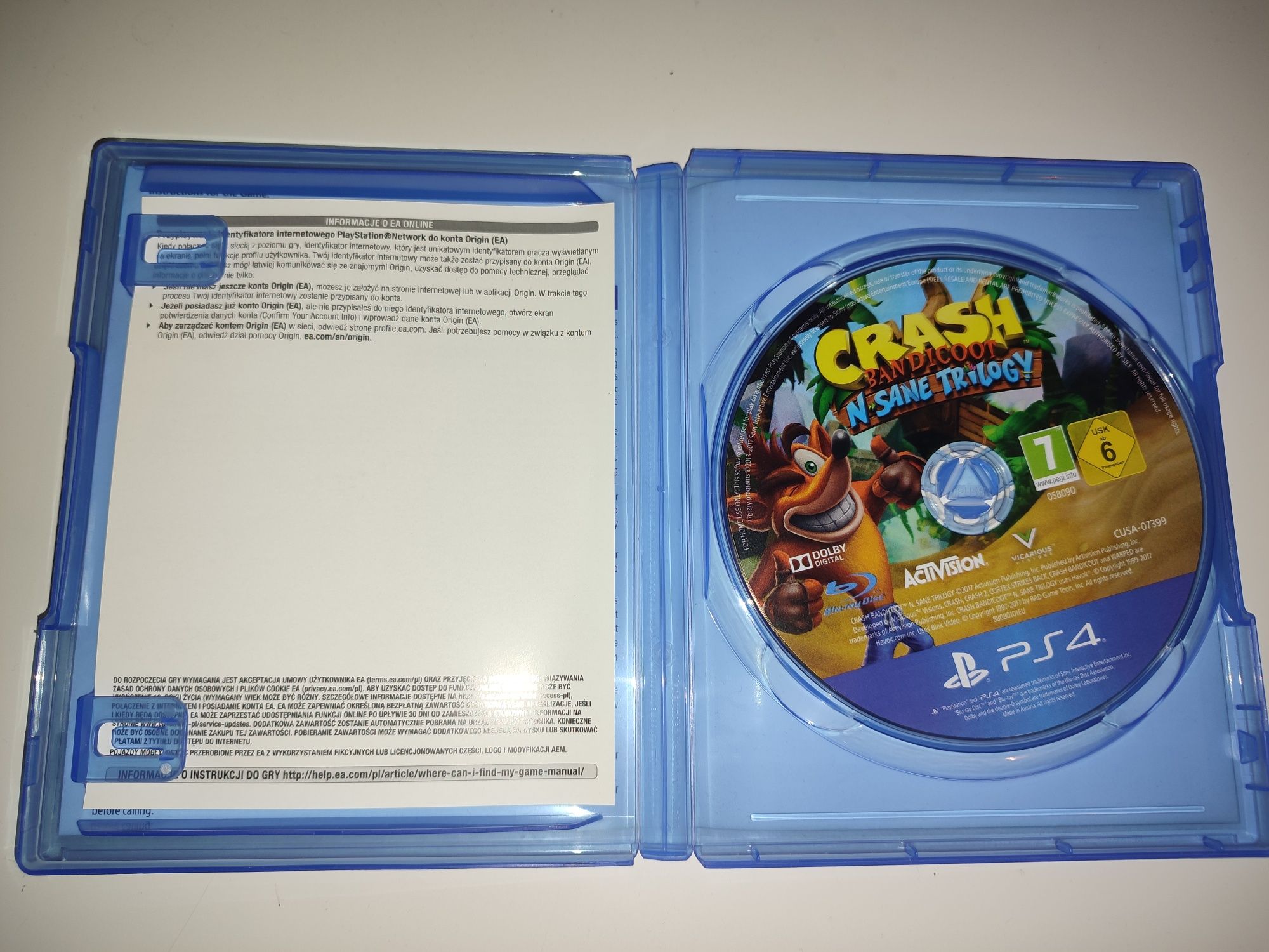 Gra Ps4 Crash Bandicoot N Sane Trilogy 3 gry w 1 PlayStation 4 Sonic