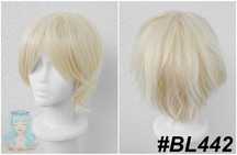 Genshin Impact Bennett blond krótka peruka z grzywką męska cosplay wig
