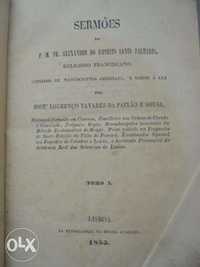Livro "Sermões do P. M. Fr. Alexandre do Espírito Santo Palhares"-1855