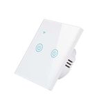Interruptor Touch de Luz Wi-Fi + RF Branco (2 teclas)