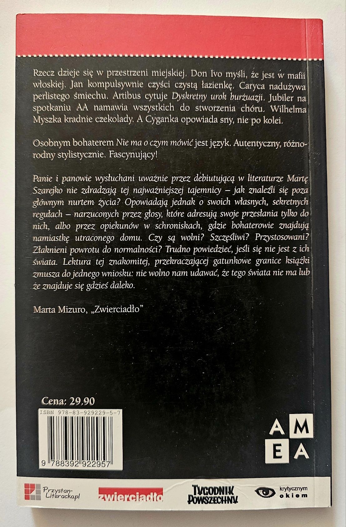Nie ma o czym mówić Marta Szarejko książka