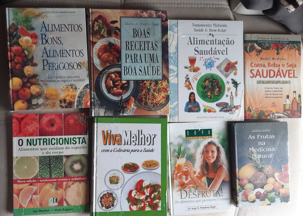 Lote livros sobre Alimentação Saudável,Cozinha Saudável