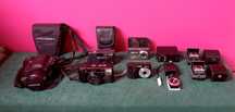 Zestaw Fotograficzny Aparat Nikon Chinon Kominki Retro Okazja