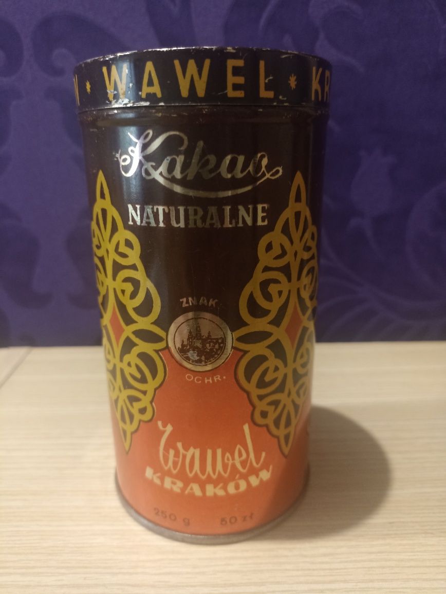 Stara puszka z czasów PRL-U, Kakao Naturalne, Wawel Kraków