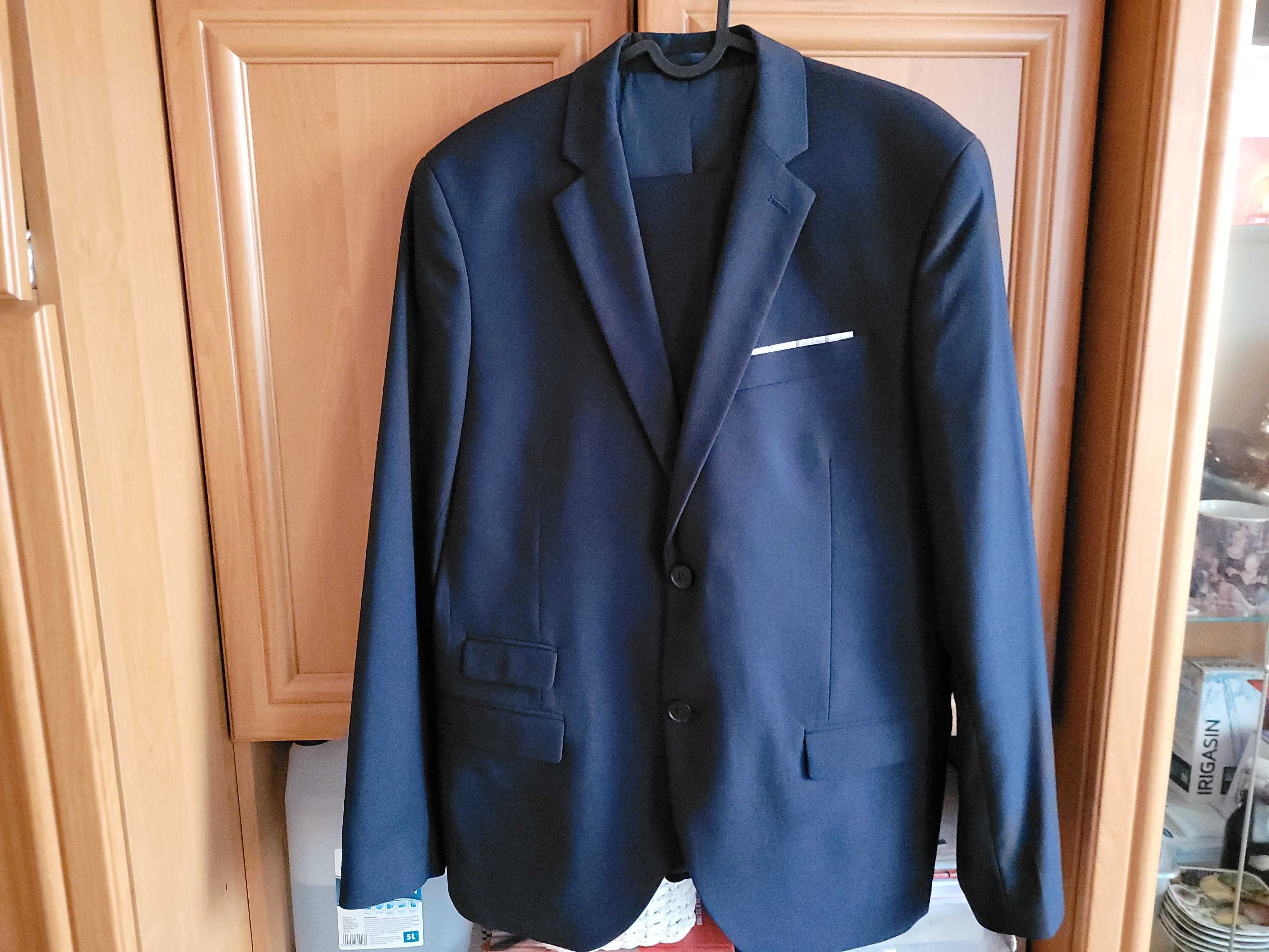 Garnitur ciemny granatowy Reserved rozm. 50 Slim Fit jak nowy