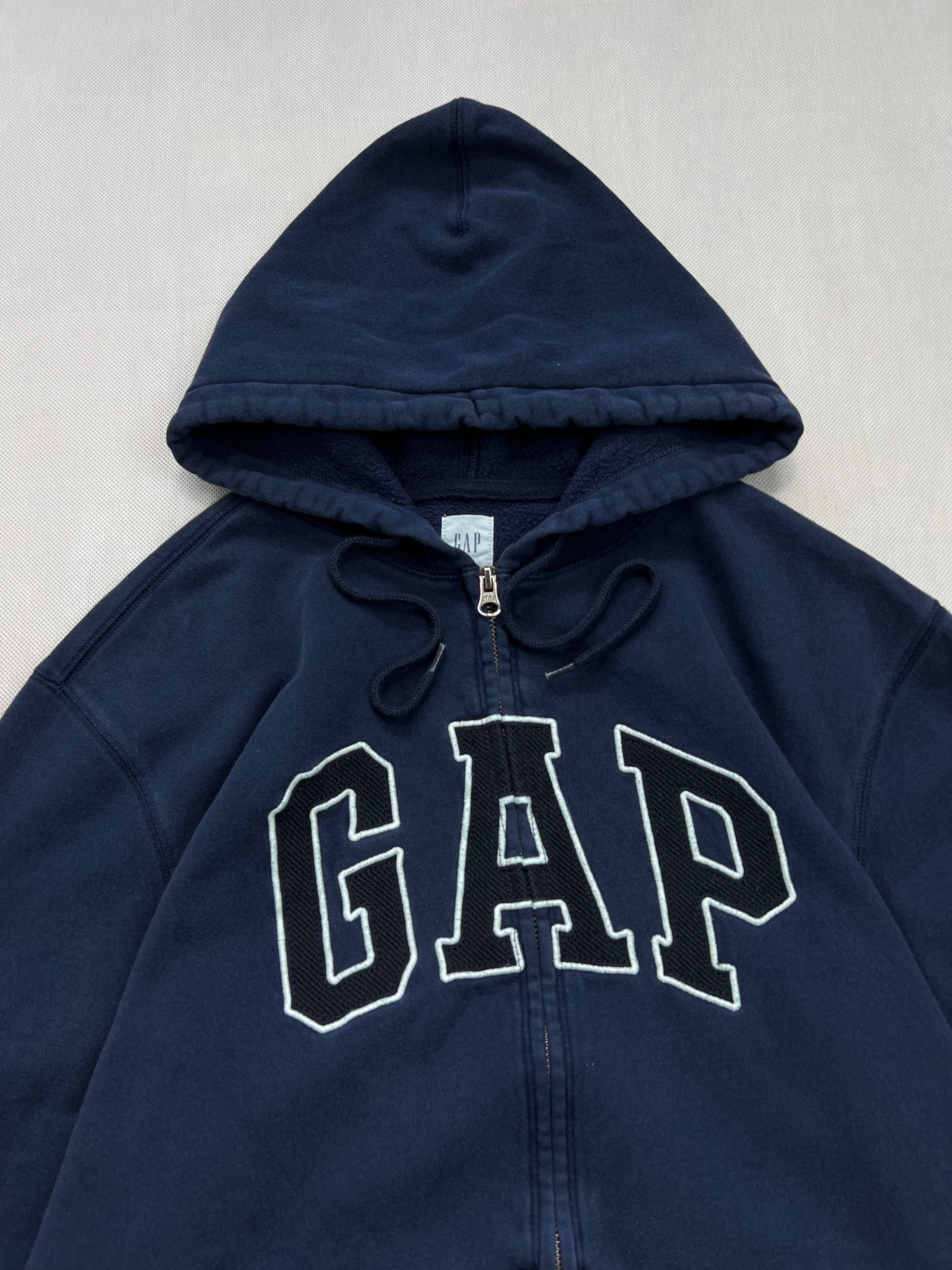 Bluza GAP big logo spellout zipped y2k