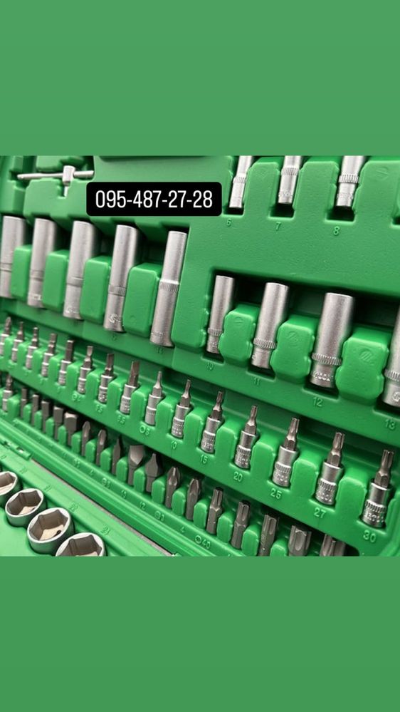Набір інструментів 108 од INTERTOOL ET-6108sp на дві тріскачки в кейсі
